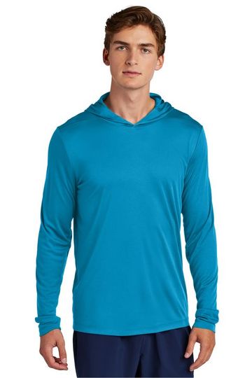 Sport-Tek ® Adult Unisex Posi-UV™ Proformance 4-ounce 100% Polyester Long Sleeve T-shirt With Hood